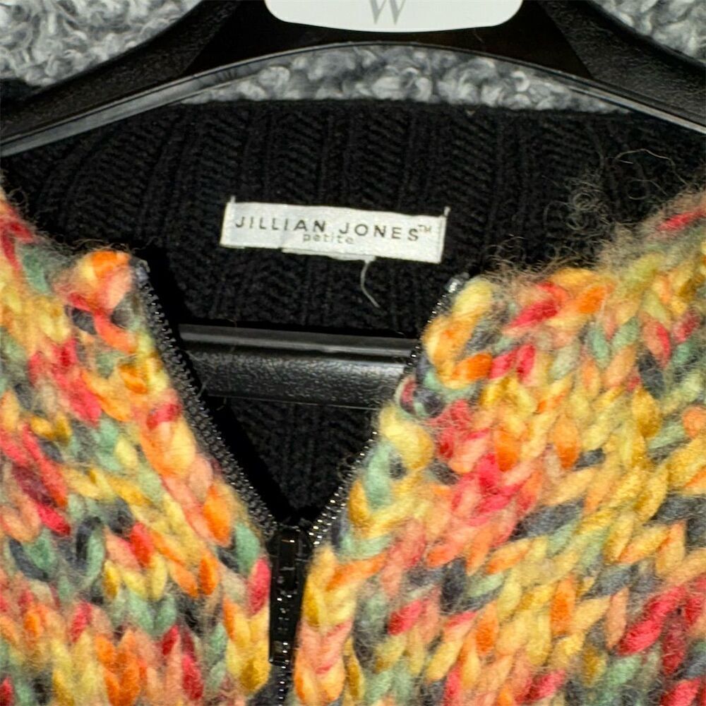 Women's Multicolor Wool Blend Pullover Sweater M Casual Fall Knit